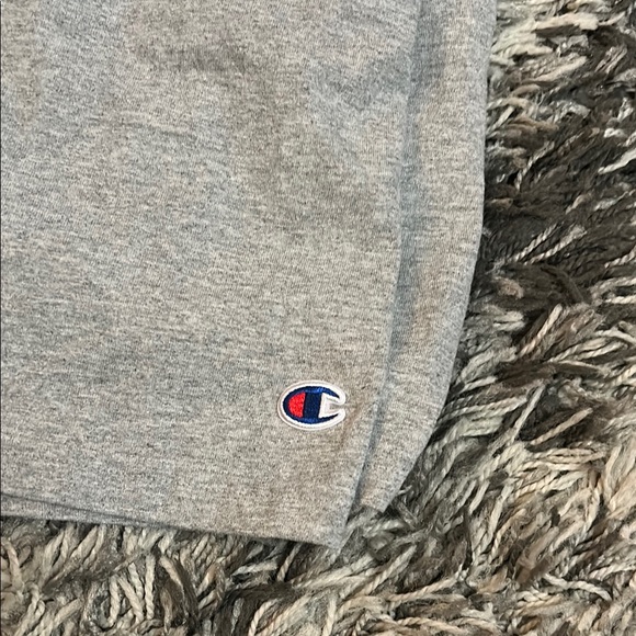 Champion Gray Athletic Shorts Cotton Blend - Picture 2 of 3